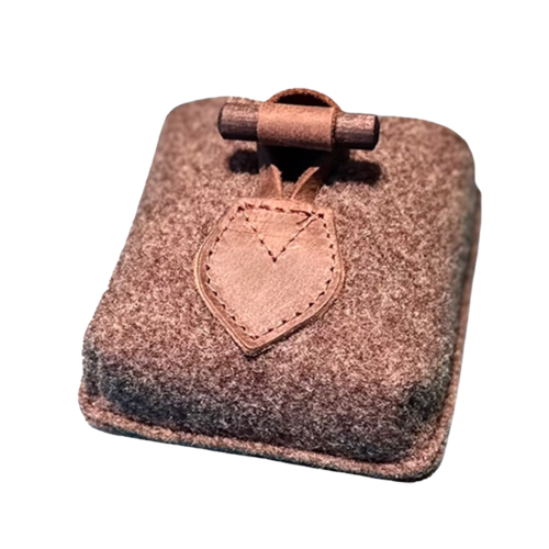 Cartridge Pouch of Wool Felt with Leather