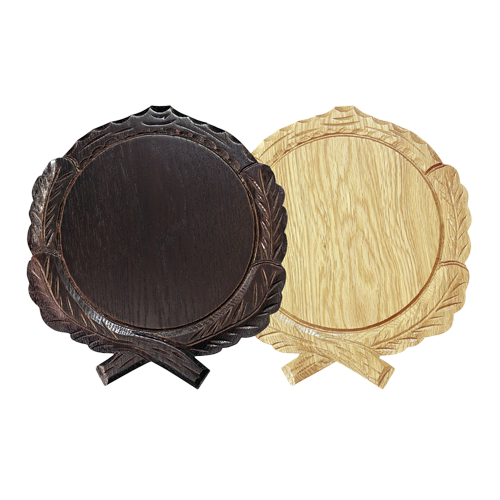 Carved Oak Shields for Wild Boar Tusks