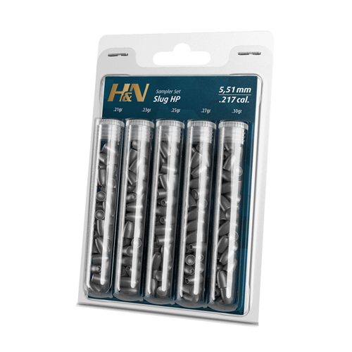 H&N 5 Tubes Pellet Sampler Pack 5,5 mm 21, 23, 25, 27 and 30 gr