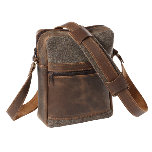 Wool Felt City Bag with Leather