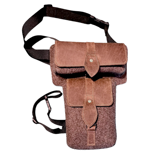 Leg Bag made of wool felt with leather