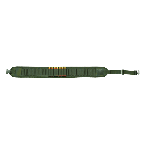 Cartridge Belt Made of Nylon, Green, for 12 + 16 Gauge
