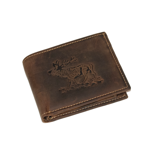 Lederen Portemonnee – Bruin (Met Reliëf)