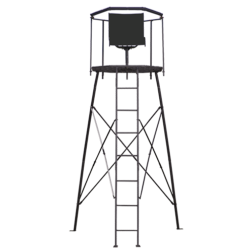 Free-Standing Hunting Stand with Safety Railing