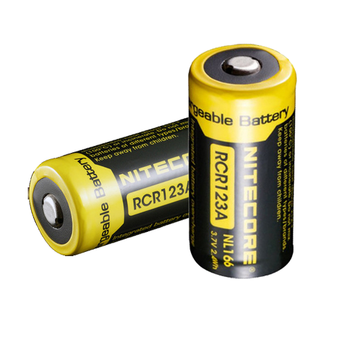 2 rechargable batteries RCR123A