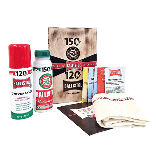 Anniversary Wooden Box Ballistol Universal Oil – 120 Years Made in Germany